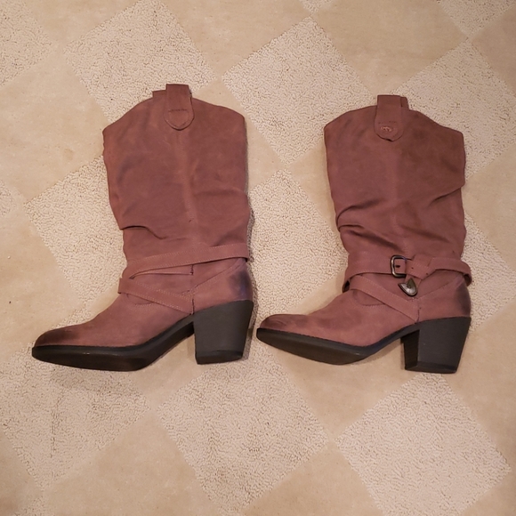 Rocket Dog Faux Suede Cowboy Boots, Sz 10 - Picture 3 of 16